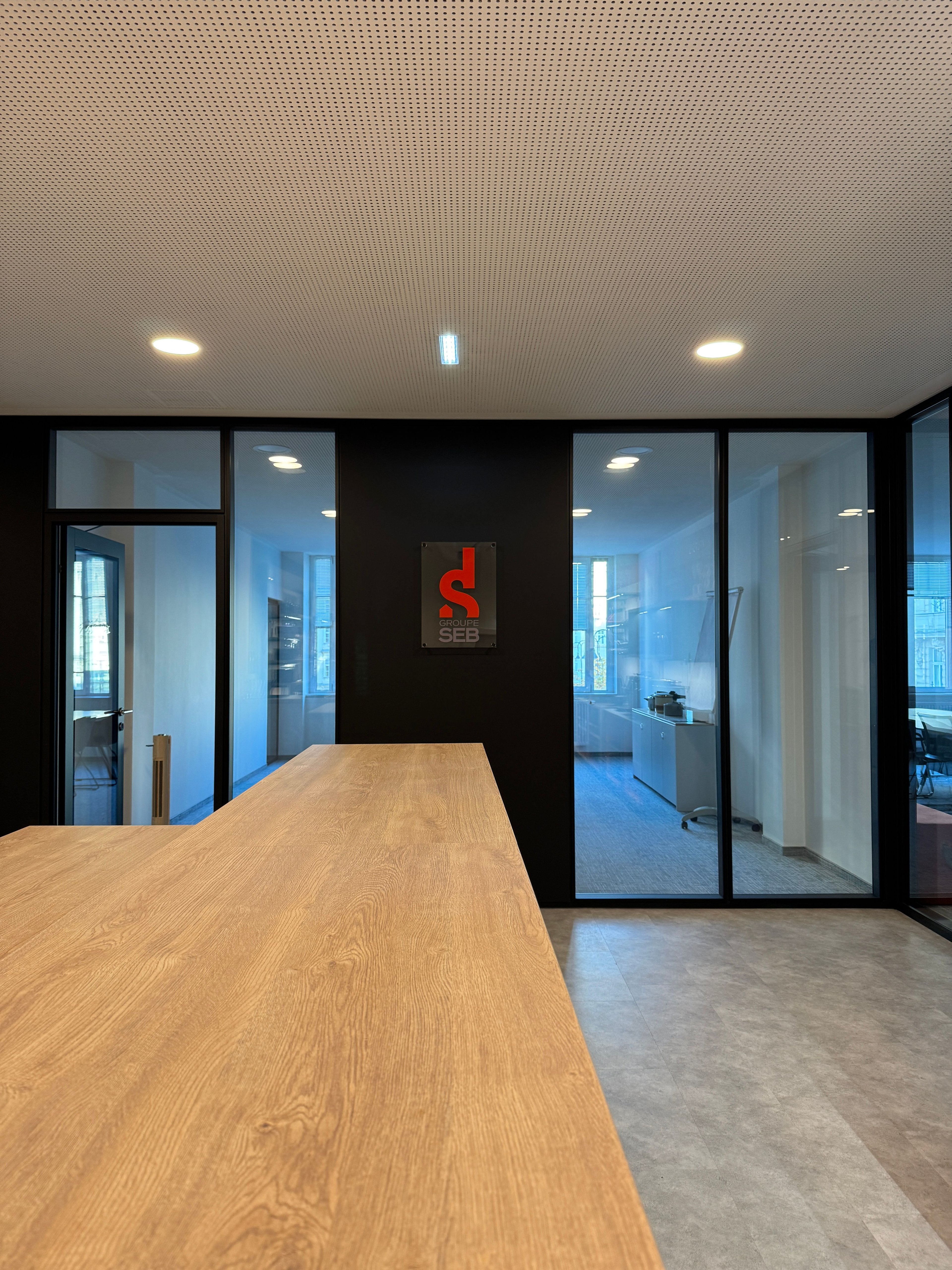 Logo board in office