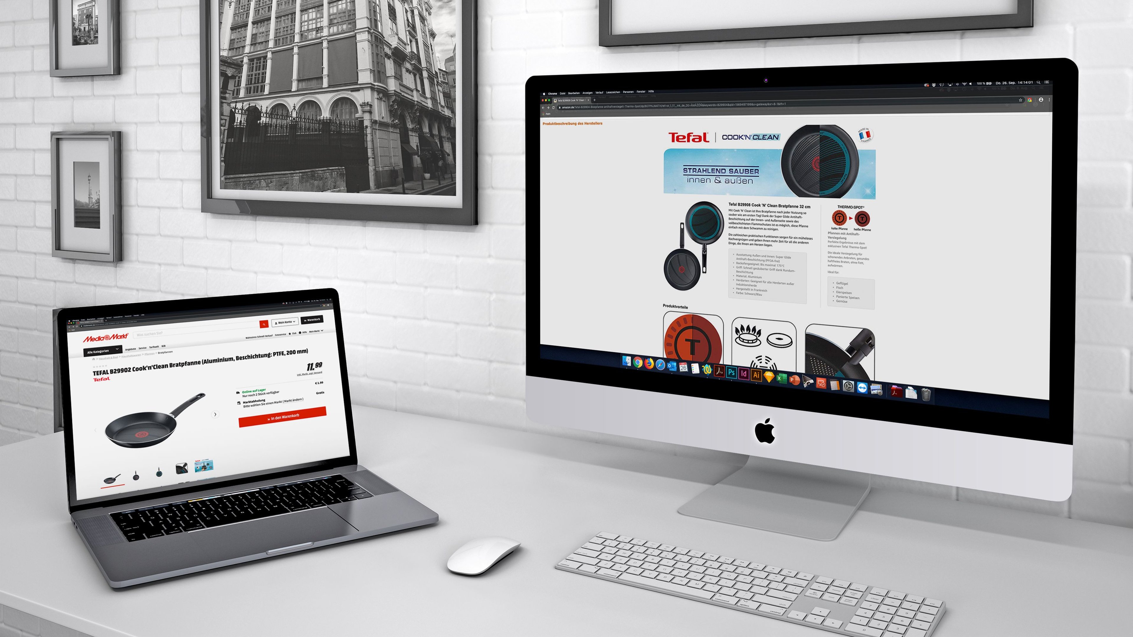 Online-Marktplatz auf verschiedenen Geräten